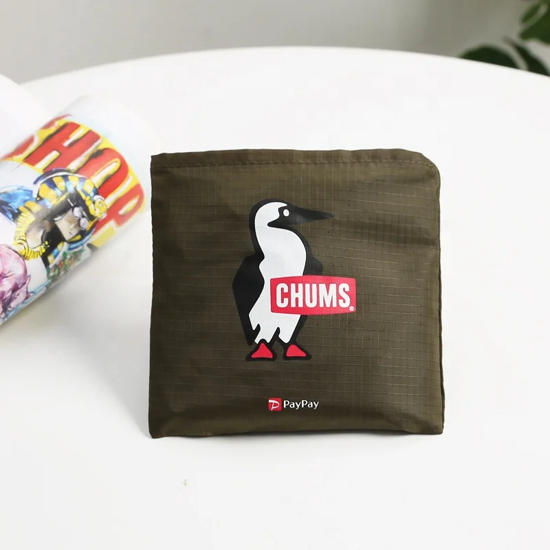 Recycle Folding  Nylon Polyester Foldable Tote Shopping Bag