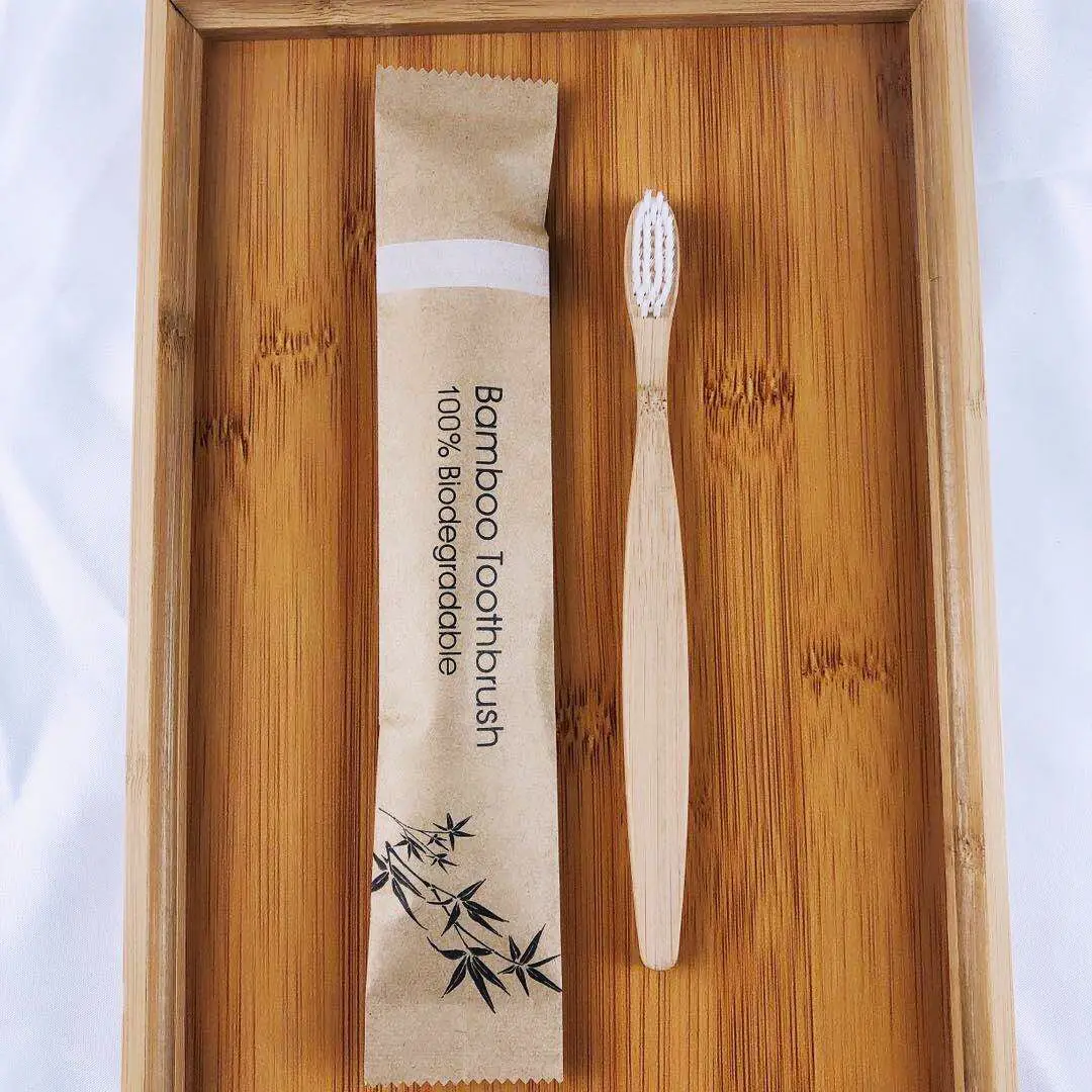 Бамбуковая зубная щетка 100% переработанная биоразлагаемая Экологически чистая бамбуковая трубка для путешествий