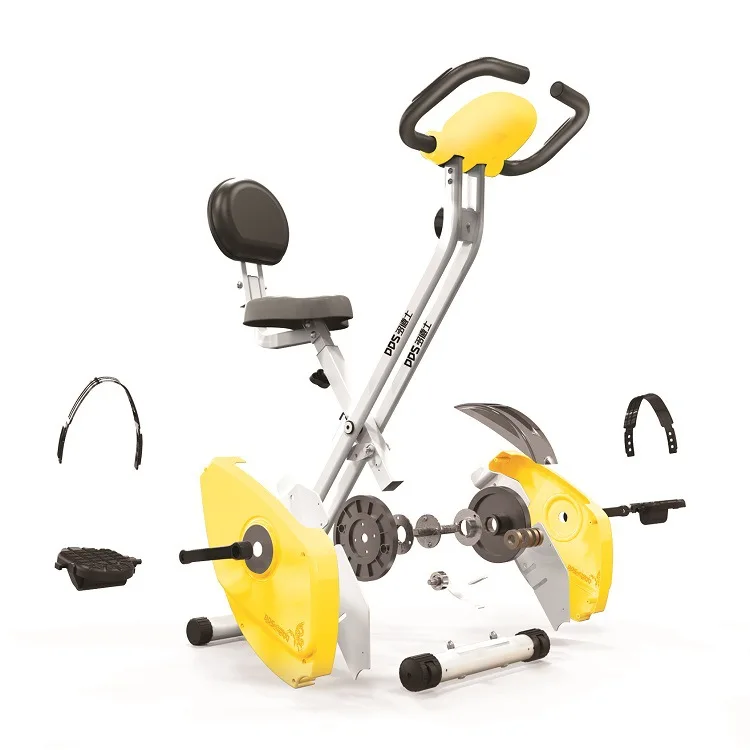 Indoor Stationary X Bike Folding Magnetic Fitness Exercise Recumbent Air Spinning Bike with Electronic Meter