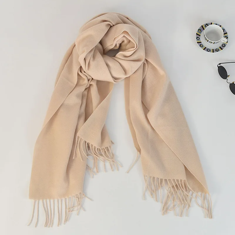 2022 new 200x70cm Women artificial Cashmere Pashmina Scarf Soft Hand Feeling Long Winter Warm Shawl Neck Scarves