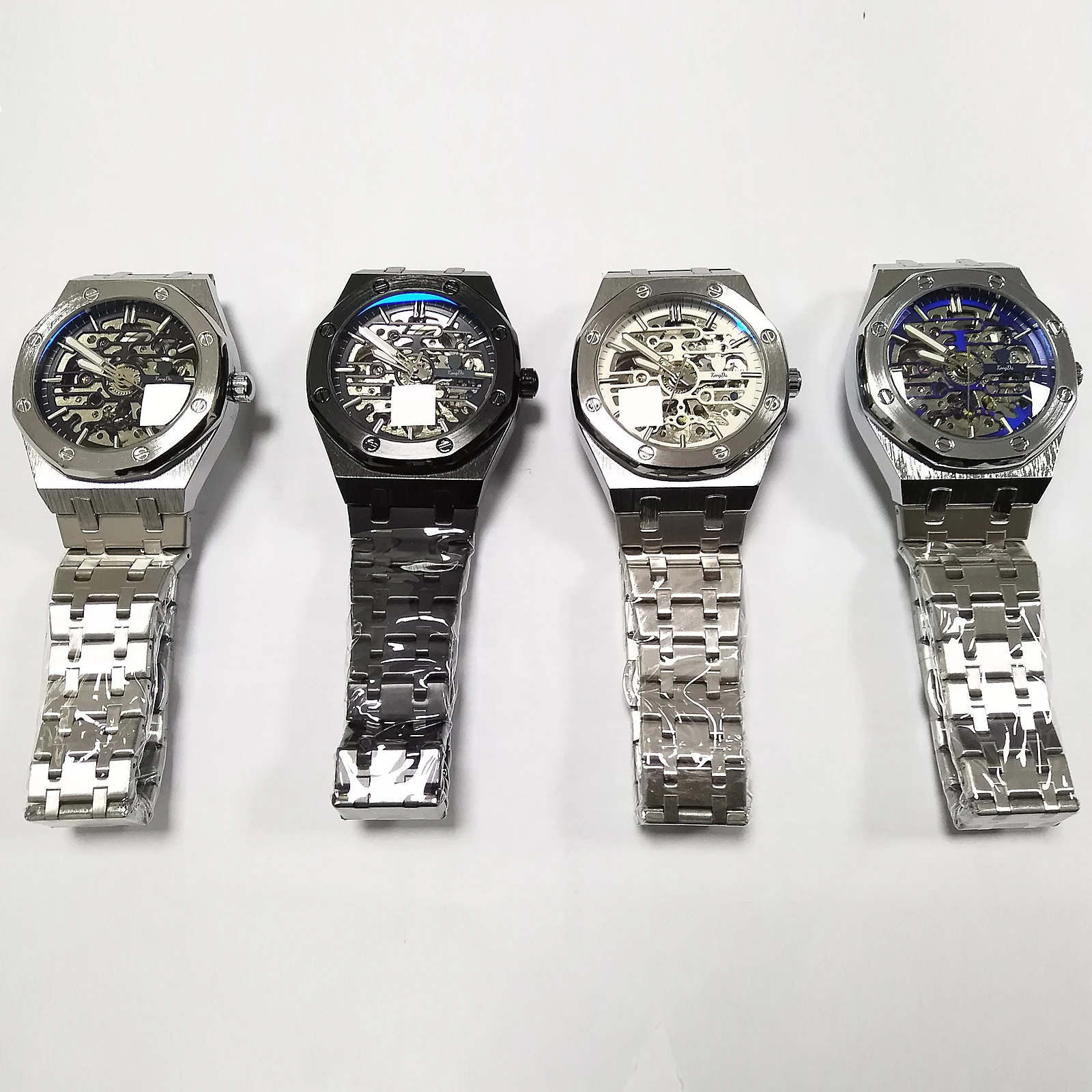 Ready to Ship Automatic Watch for Men Stainless Steel Strap Sapphire Back Glass Hot Selling Mechanical Watches