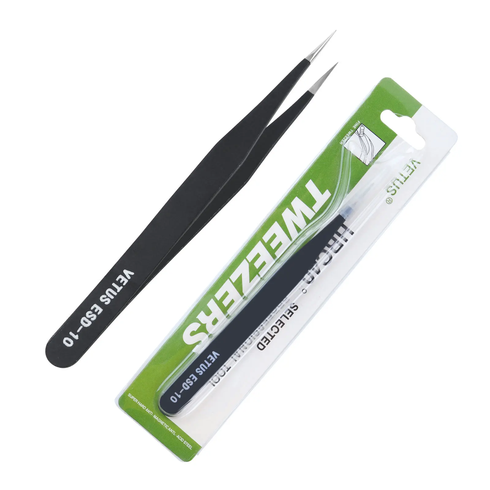 Straight Curved End Nail Art Tweezer Manicure Drill Diamonds Picker Forceps Lash Eyebrow Tweezers