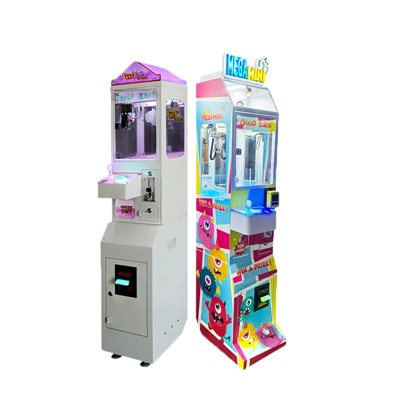 Lifun customized mega mini claw machine coin operated small doll claw machine prize locker