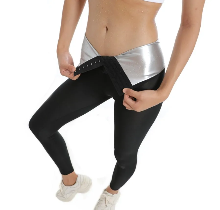 
Women Hot Sweat Sauna Effect Slimming Leggings Silver Ion High Waist Trousers Sweating Weight Loss Pants Fat Burning Leggins 