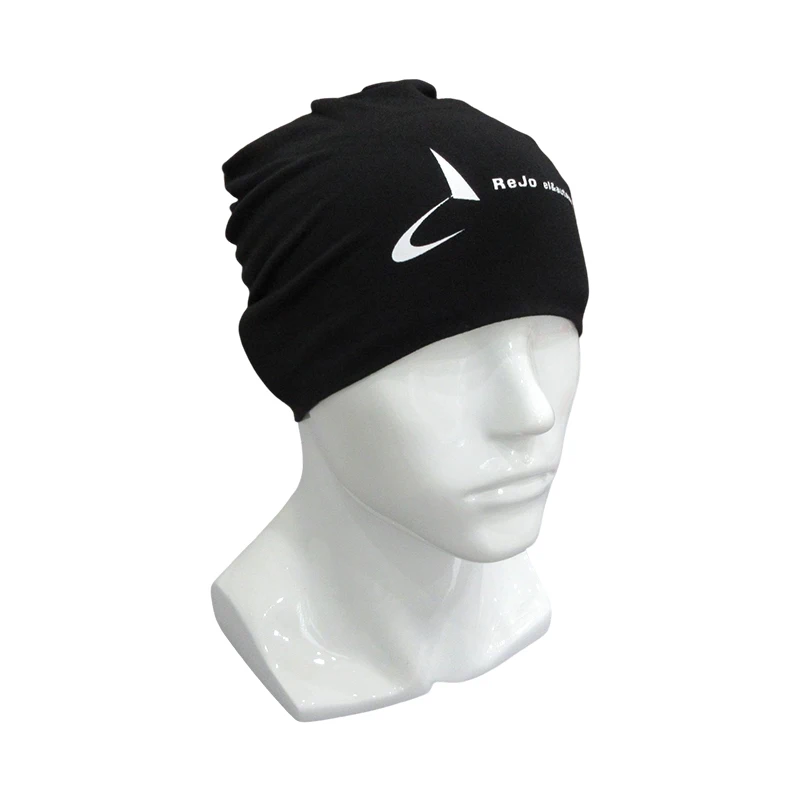 JS Custom Logo Black Skull Beanies for Outdoors Soft Lightweight Cotton Beanies