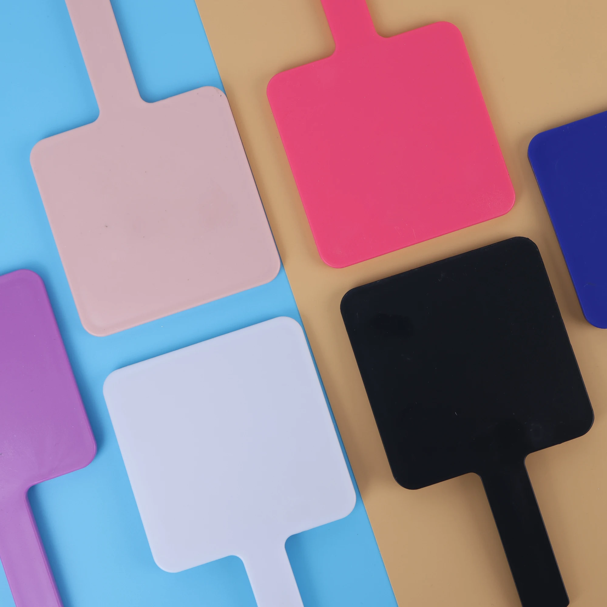 Custom Logo eyelash mirrors Portable Vanity Small Cosmetic Hand held Mirror Mini Pocket Makeup Mirrors