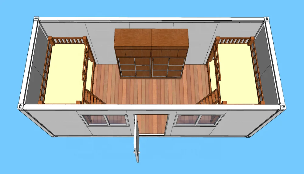 Low Price Colombia Belgium Durable Quick Build Combined Ready Made Prefab Big 40FT High Cube Container House