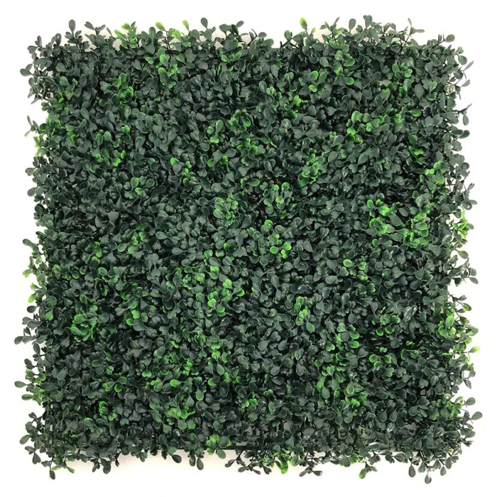 PE+UV Faux Greenery Topiary Hedge Plants Wall Artificial Boxwood Grass Mat Panels Green Wall For Home Decoration