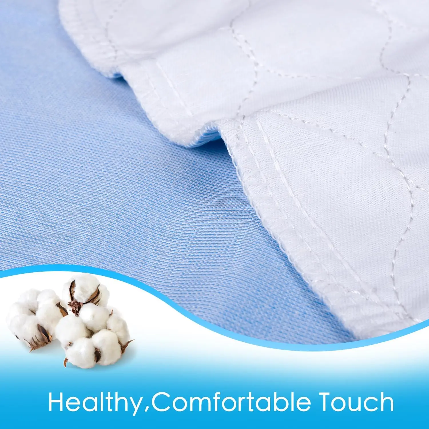 Customized 2 Pack Washable Heavy Absorbency Bed Pads Waterproof Sheet Incontinence Underpads