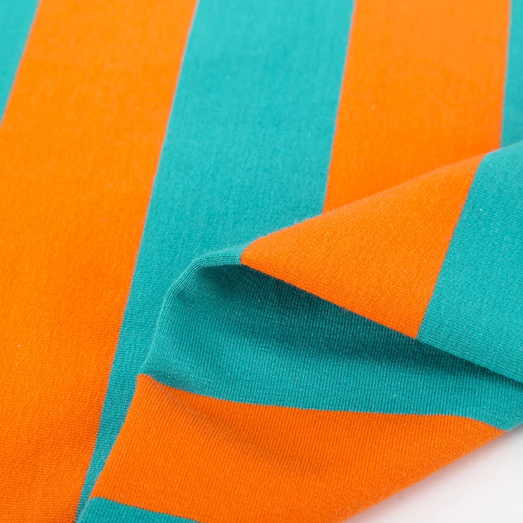 Factory direct sale 32S terry cloth fabric colorful striped french terry fabric for hoodie