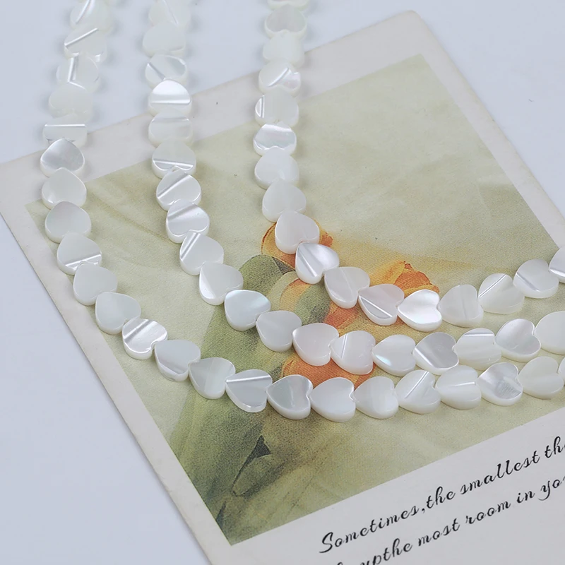 Zhuji Wholesale 8-9mm White Shell Of Love Shape For Diy Jewelry Making