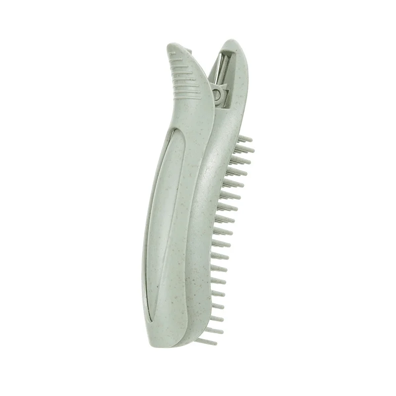 Custom Label Wheat straw fluffy clip high cranial air bangs hair root fluffy clip with high quality