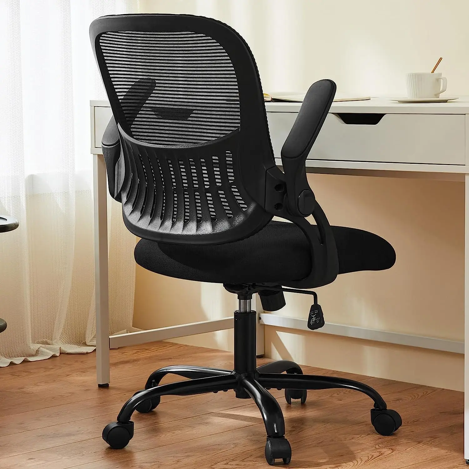 Executive Ceo Luxury Mesh Home Revolving Manager Office Furniture Task Chair with Wheels  Ergonomic Luxury with Flip up Ar