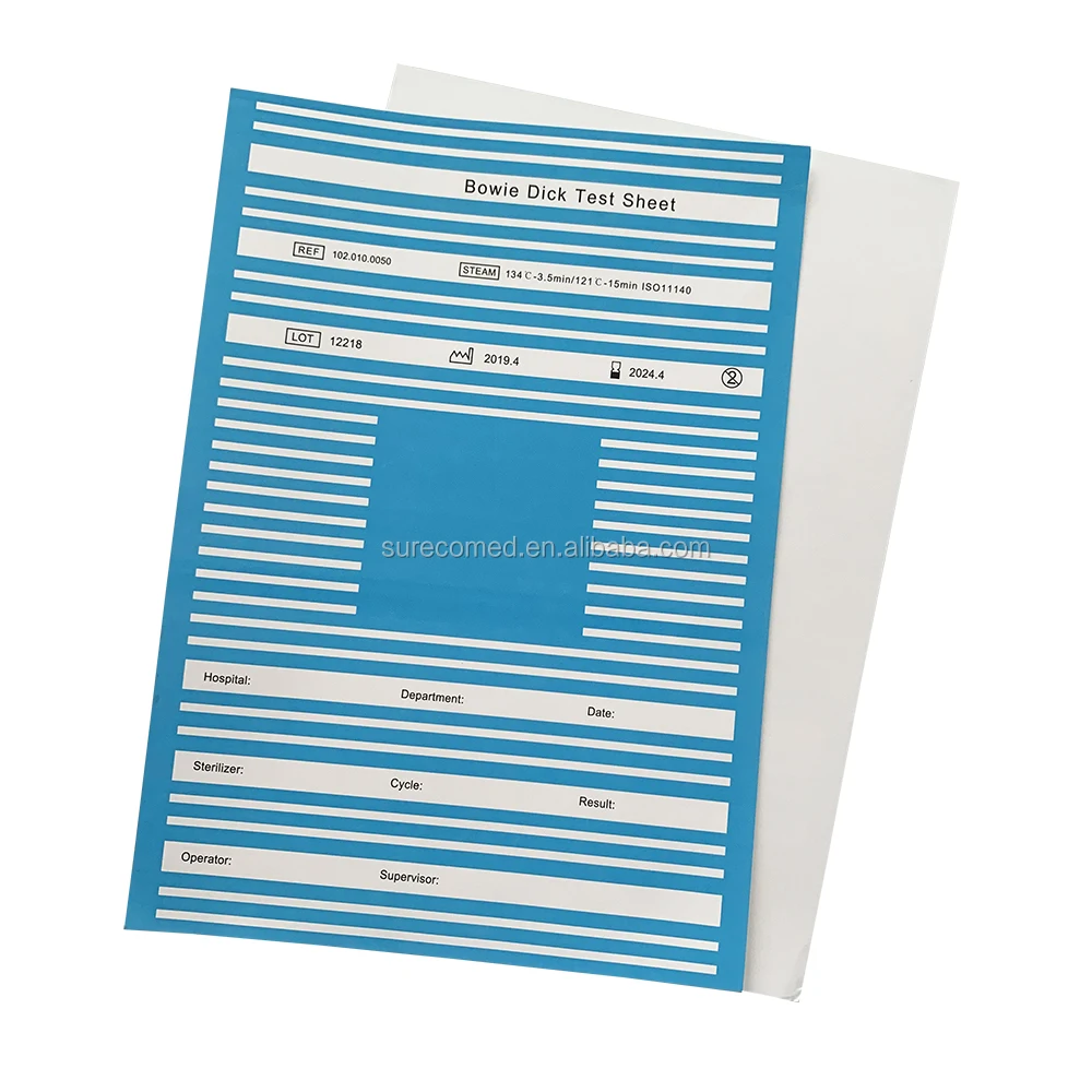 Autoclave Pre Vacuum bowie dick test paper and BD test pack