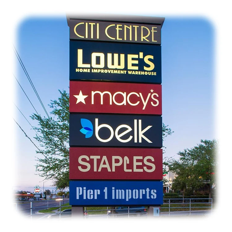 
Придорожные стоячие светодиодные направляющие бензиновые станции пилон знак 