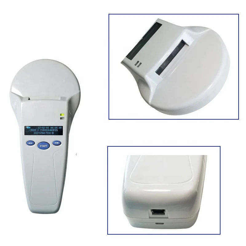 1D barcode reader 134.2kHz HDX FDX-B ISO RFID handheld microchip reader rfid ear tag nlis cattle scanner for pets equine