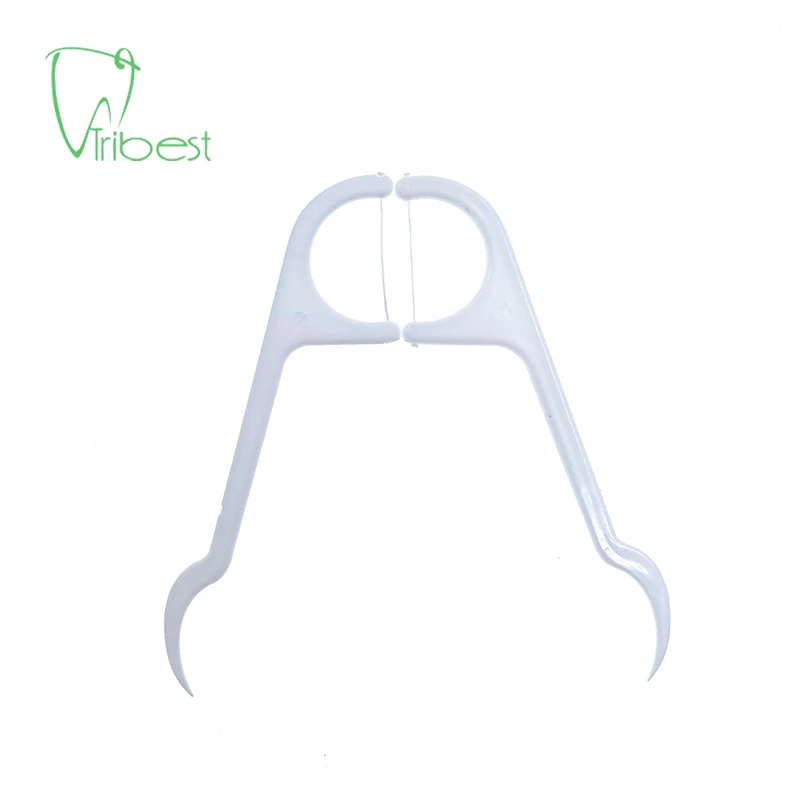 Tribest #1 Daily oral care High Quality Custom Logo 50pcs/bag Toothpick floss stick Dental floss toothpick