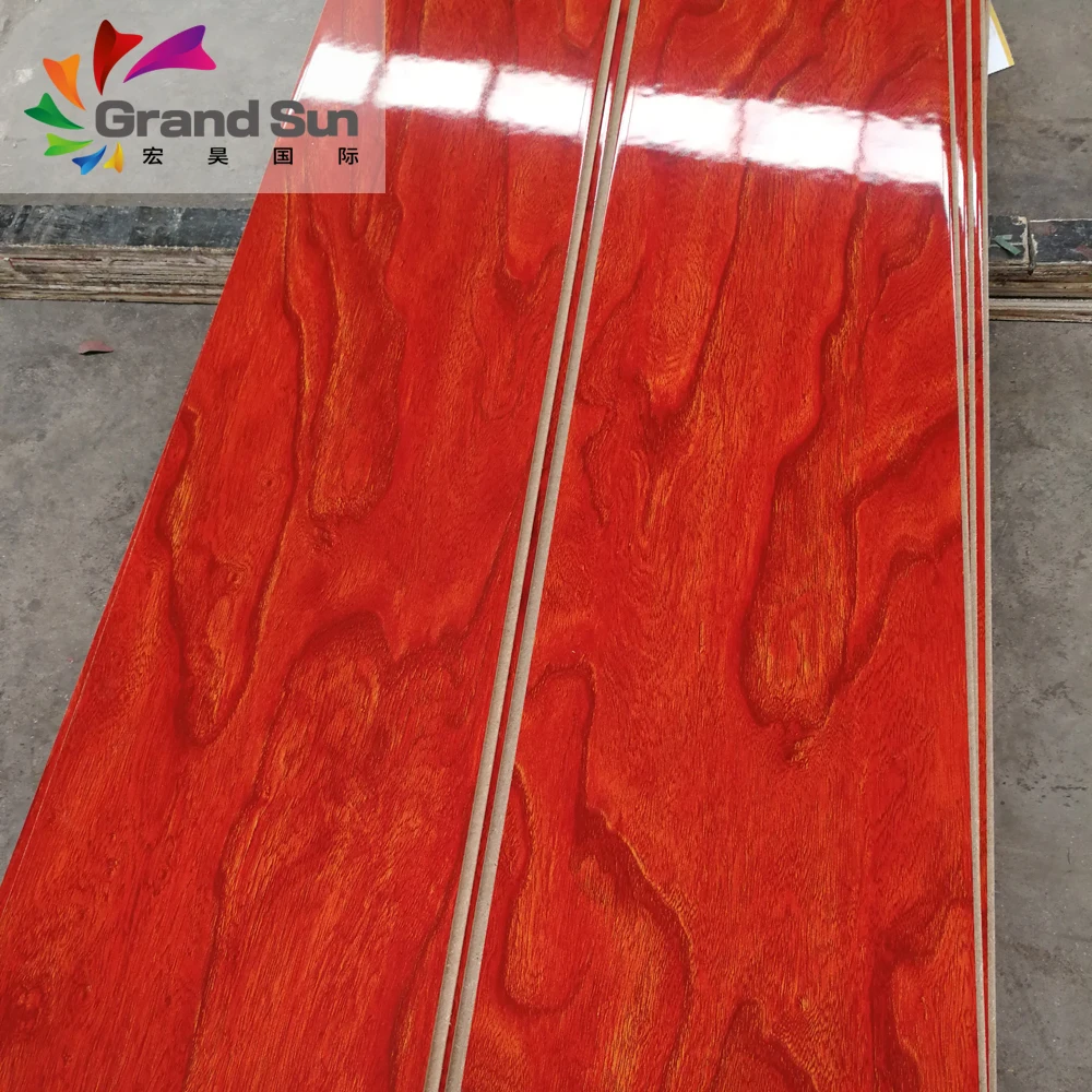 natural wood piano surface laminate flooring made in China