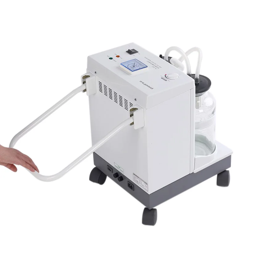 Medical Electric Suction Pump Apparatus Aspirator Double Bottles Suction Trolley Unit Machine Vaccum Suction Machine