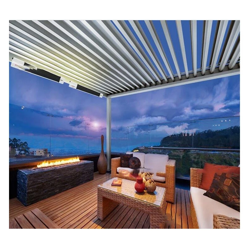 Modern House Design Sun Shade Louvers Roof Waterproof Electrical Pergola Aluminum Outdoor