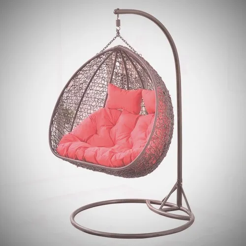 Rattan Wicker Modern Double Egg Afaf Swing Hanging Swing Chair, Egg Swing
