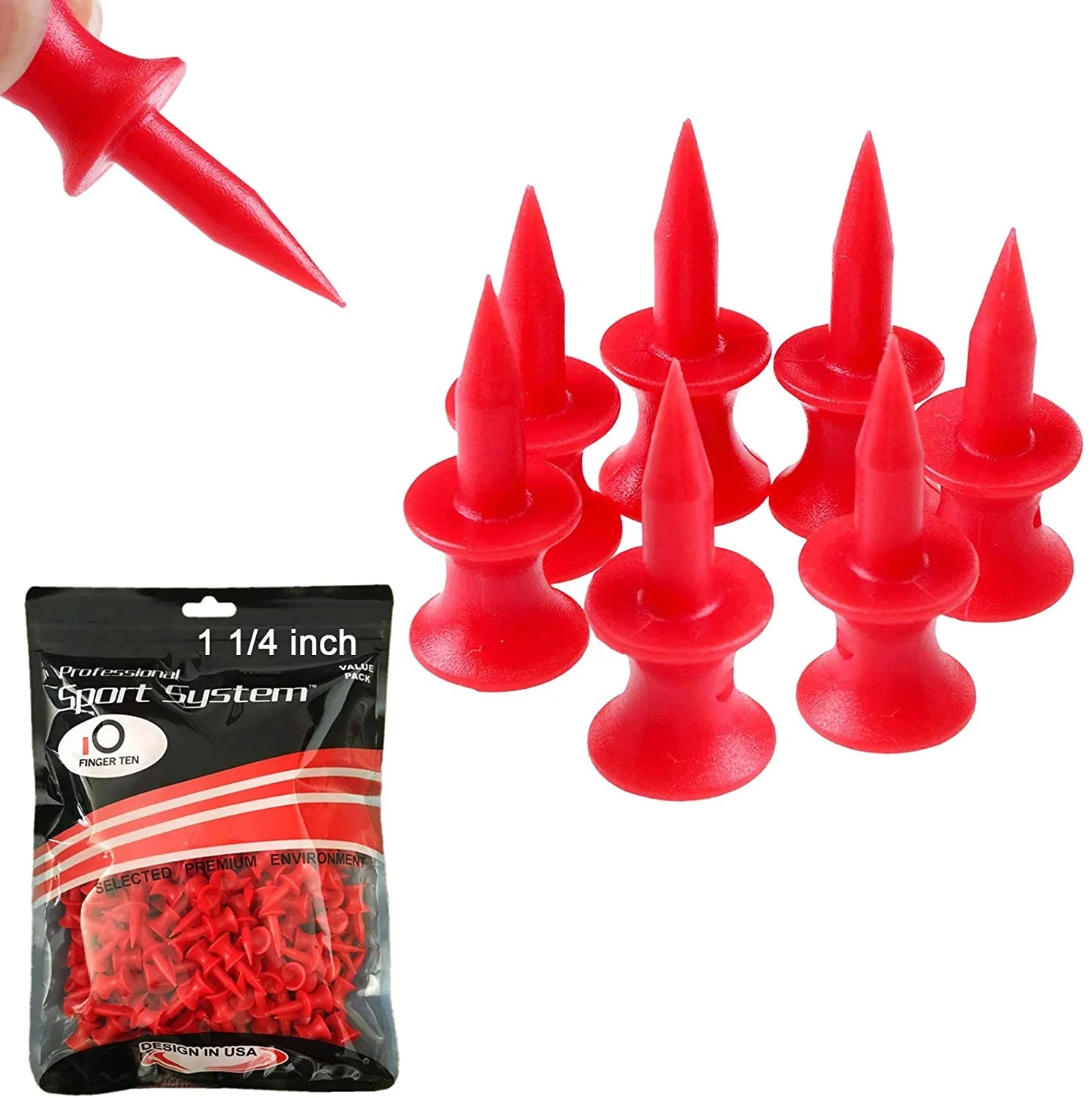 41mm short castle plastic golf tees