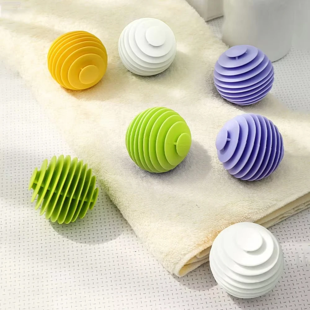 3pcs Reusable Soft Rubber Laundry Balls Household Anti Entanglement Laundry Protective Ball Colorful Washer Clothes Wash Ball