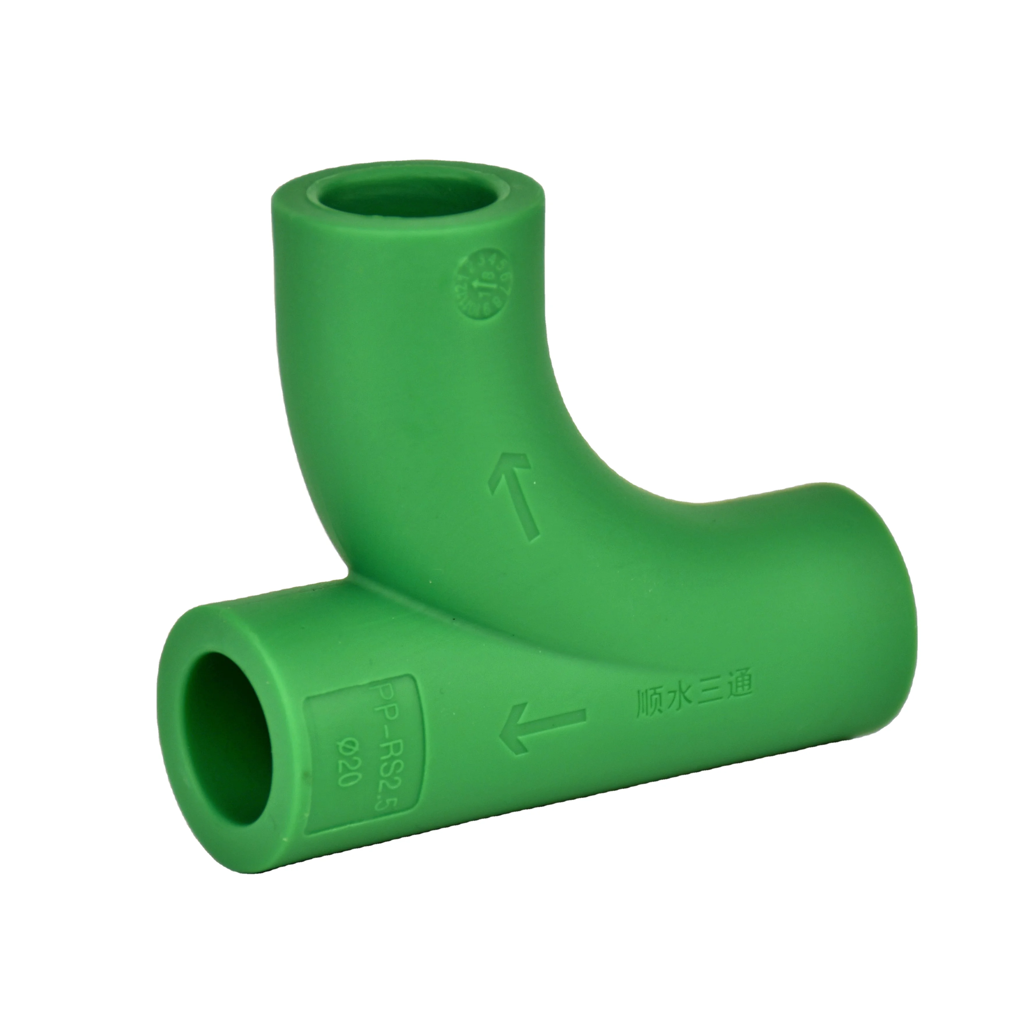 PPR green large elbow S-bend tee four-way hot melt water pipe large flow special-shaped joint