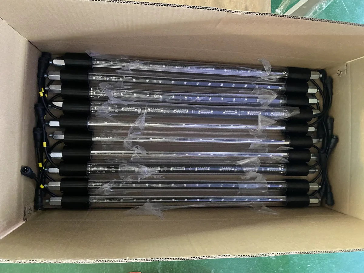 Led Rain 1M meteor light DMX 3D RGBW pixel tube for nightclub stage DJ booth geometry lighting programable by Artnet controller