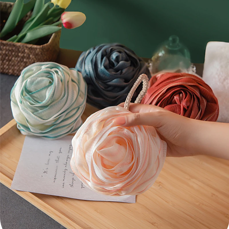 Factory Customized Shape/Color/ Logo/Packaging Rose Bath Ball 70g/60g/50g Bset Gift