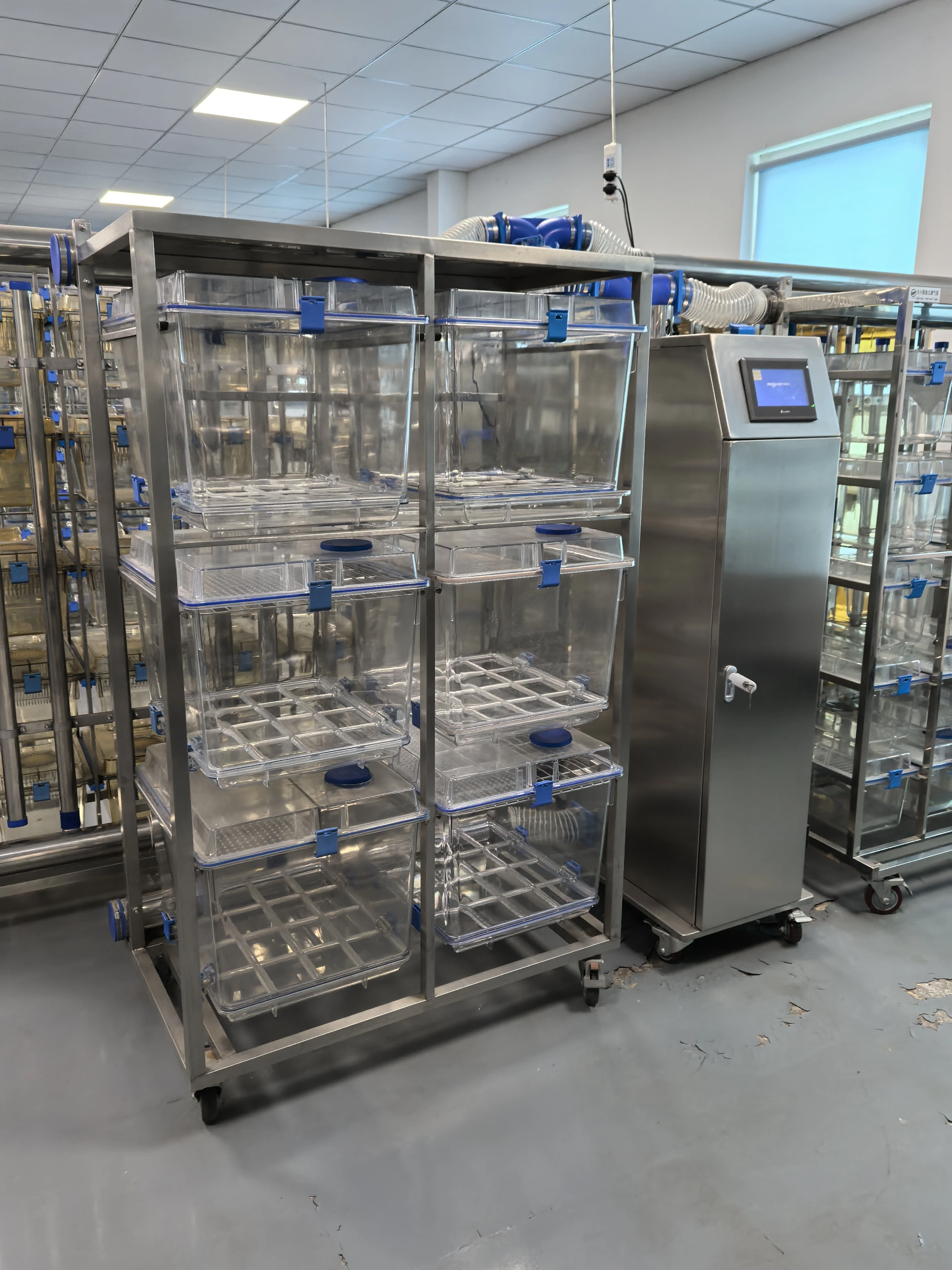 High Density Lab Mouse IVC Cages Automatic Touchscreen Control IVC System Single Double Sided Rack equipment