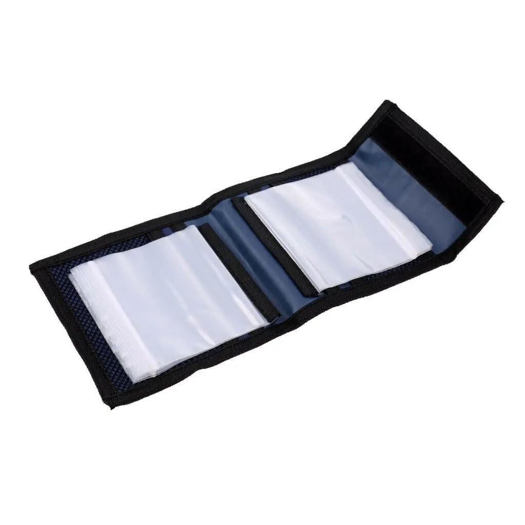 Canvas Fly Fishing Line Wallet Storage Bag With 10 Pouches