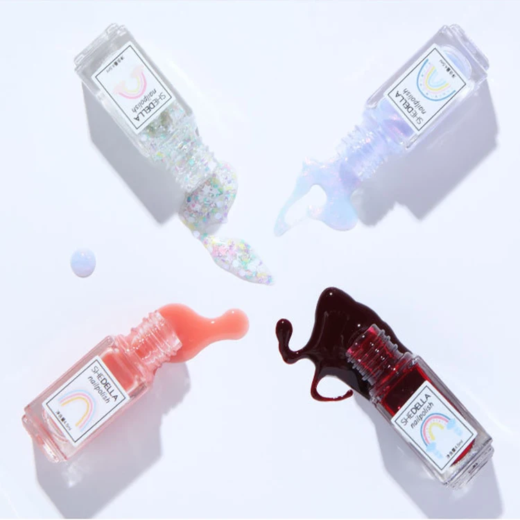 Long-lasting Pure Vegan Nail Polish - Easy Peel Off & Quick Dry, Organic Water Based Lavender Nail Polish for Women