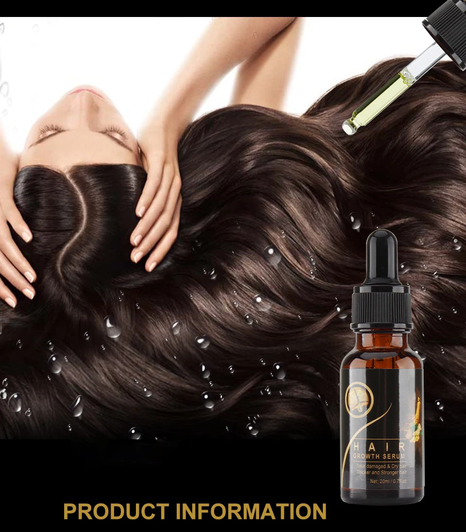 Hair Care Treatment Serum Organic Natural Ginseng Essential Oil Promote Hair Growth Oil For Woman
