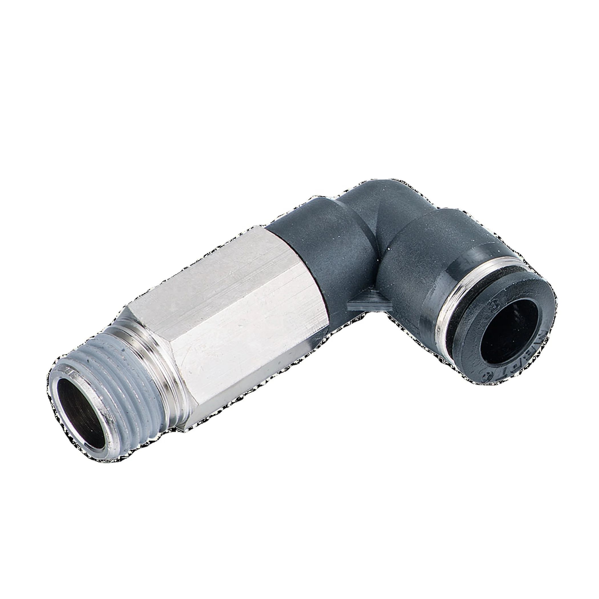 L Shape Air Pneumatic Quick Connect Fittings Components Plastic, 90 Degree Elbow Male Type Extra Length PLL4-M5, 4-M6, 4-01