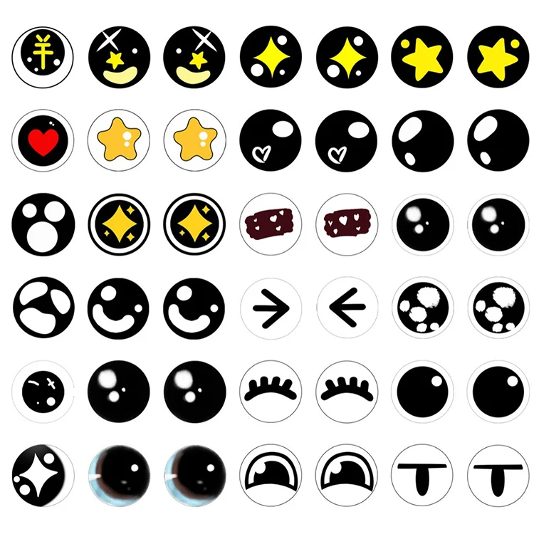 Customized Doll Accessories Glass Eyes Kids DIY Mini Baby Doll Glass Heart Eyes for 10 cm 15cm 20cm doll