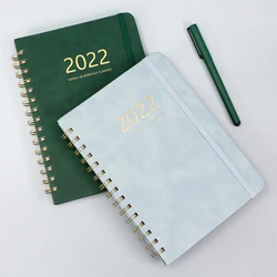 Custom printing 2022 agenda Fashion A5 Hardcover Calendar Life Organizer pu spiral notebook planner