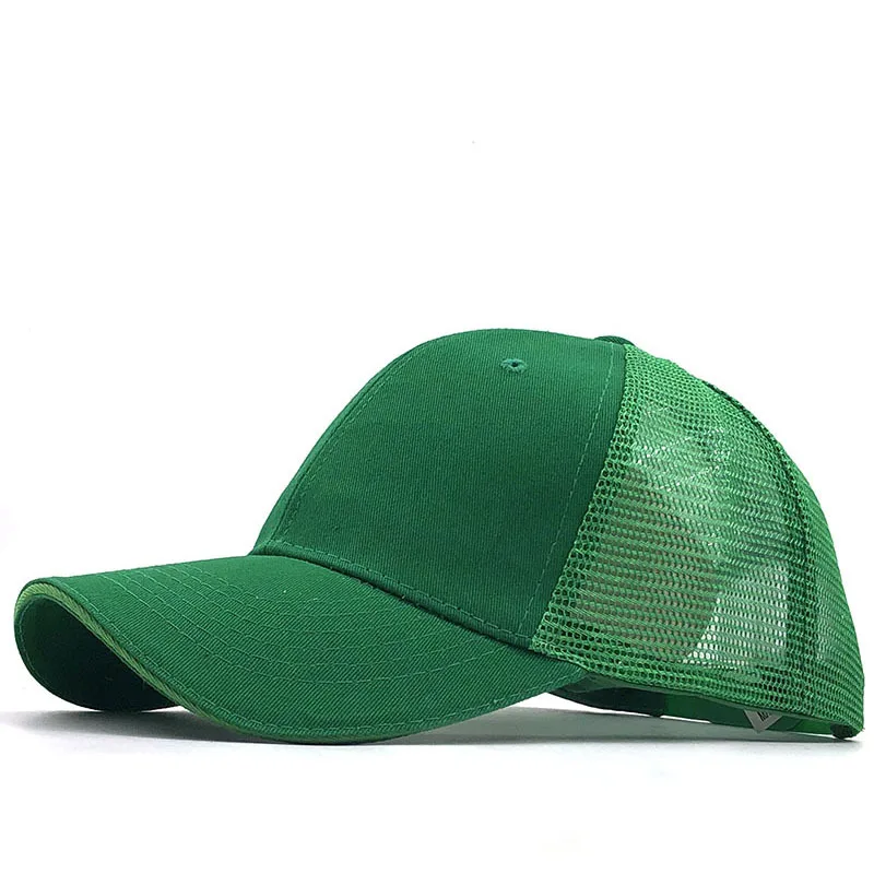 Оптовая продажа с фабрики, одноцветные шляпы, мужские летние сетчатые дышащие бейсболки для путешествий, рекламные спортивные шляпы, шляпы для водителя грузовика