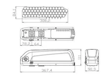 36V 48V 52V Electric Bicycle Part Ebike battery 36V 15Ah 13Ah 18Ah Ebike Lithium battery for mid drive bike accessory