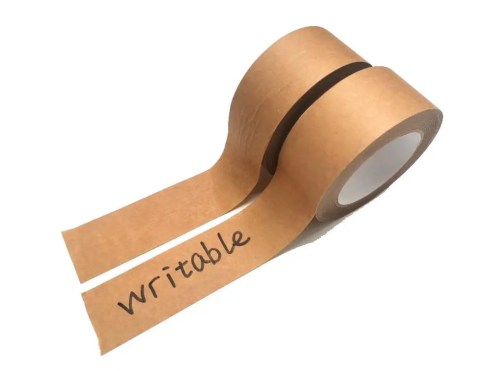 Writable Paper Seal Tape  eco-friendly High Quality Brown Masking Kraft Paper Tape high temperature masking tape
