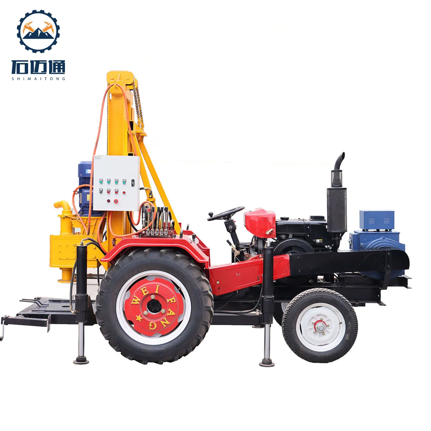 200m Small Tractor Mounted Water Well Rotary Drill Rig Machine for Sale