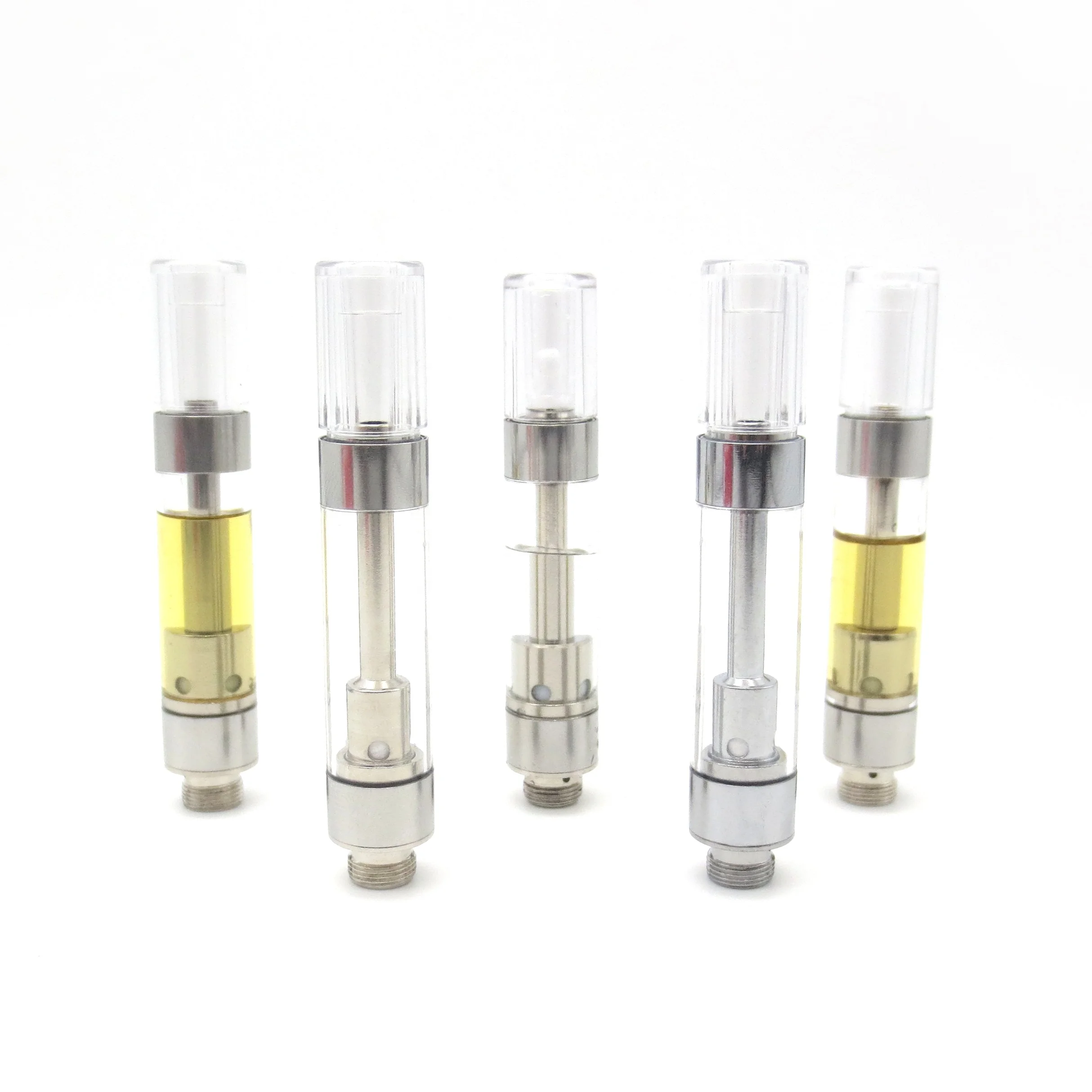 
clear CBD Oil cart 1ml CBD thick CBD oil glass Cartridges with oil collecting structure 