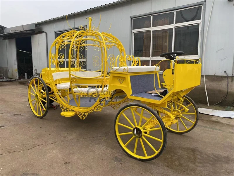 Electric Sightseeing Horse Carriage Horse Wagon Horse Carts Royal Wedding Tricycle