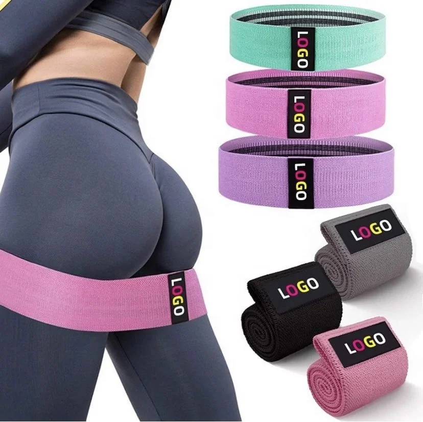 Wholesale Yoga Gym Exercise Fitness Fabric Hip Booty Resistance Band With Private Logo
