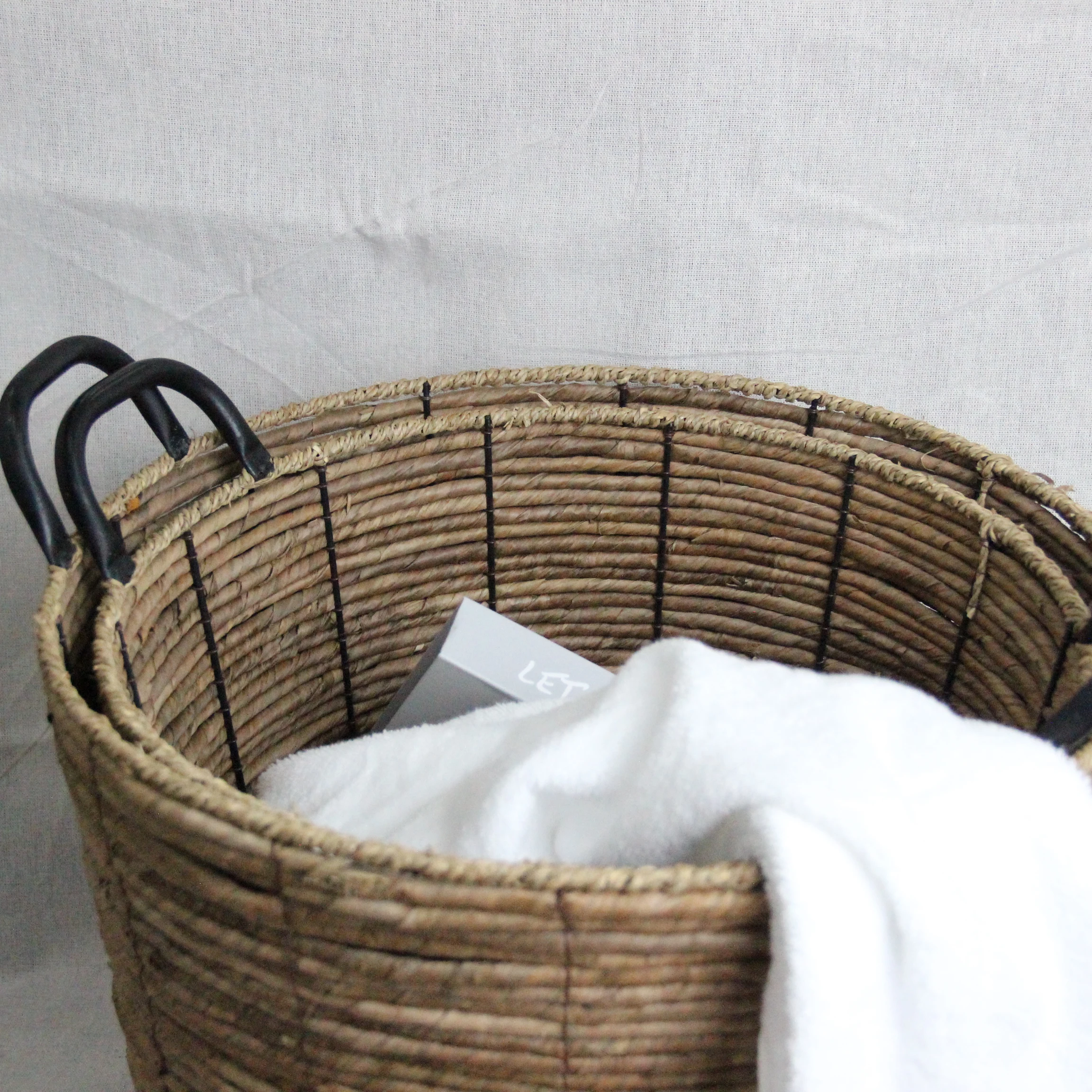 SF Straw Woven Laundry Basket Baby Laundry Basket Laundry Basket