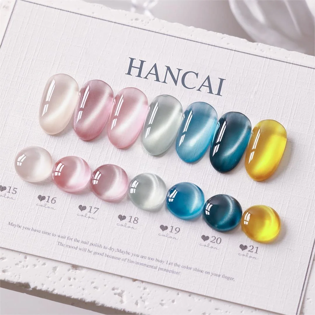 Newest Glass Beads Magnetic Cats Eye Nail Gel Polish 48 Colors High Quality Wholesale Cat Eye UV Gel Nail Polish