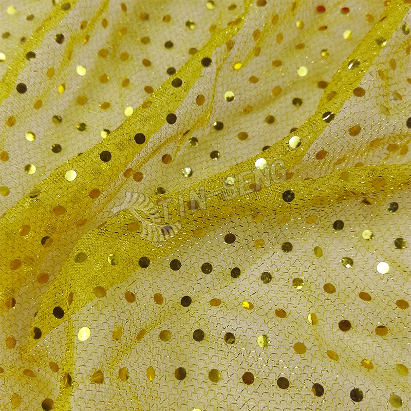 American knit with 3mm spangle shiny vinyl fabric for belly dance costume