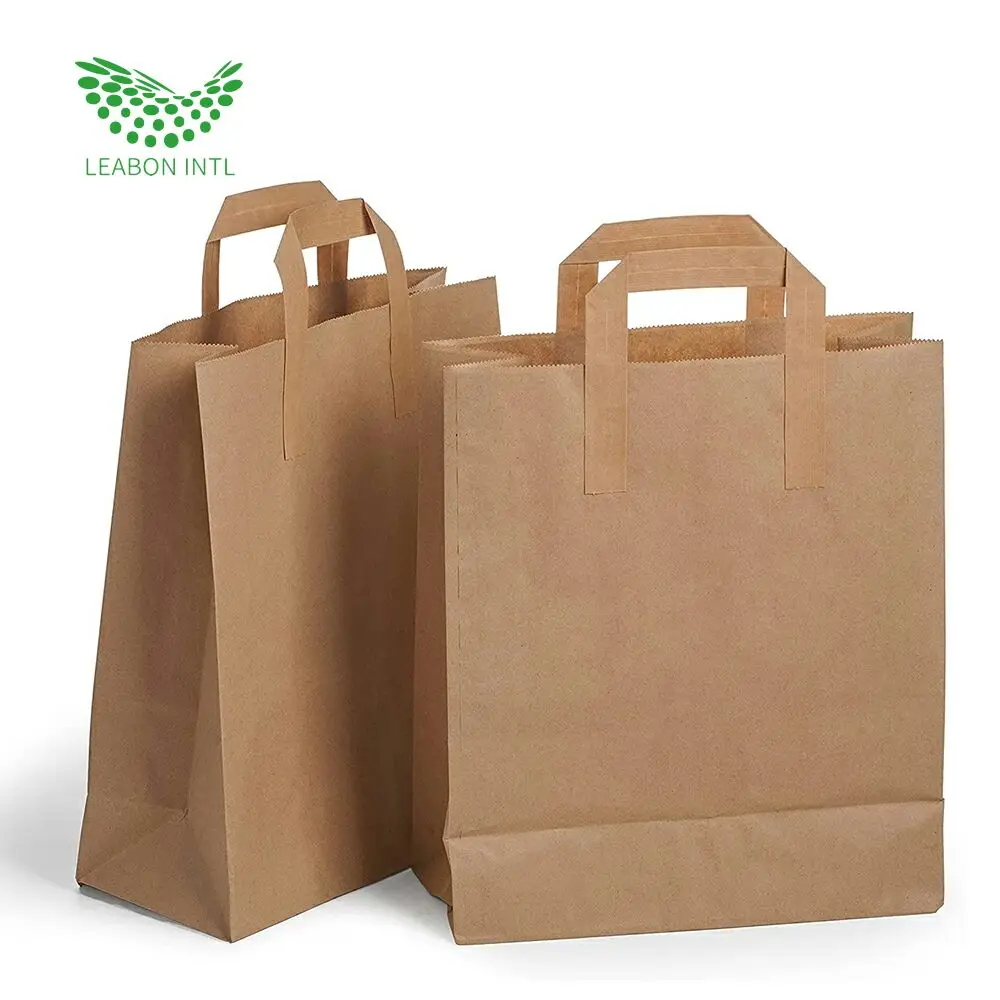 Free Design Brown Kraft Paper Bags With Your Own Logo,Paper Shopping Bag With Logo,Paper Kraft Bag Custom Paper Bags With Handle