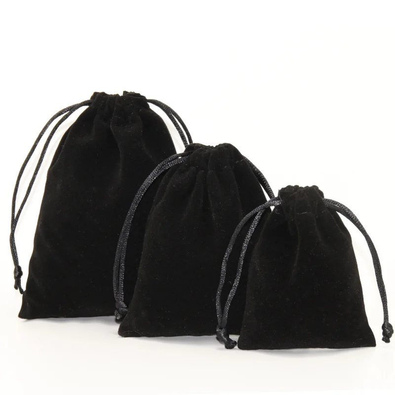 Durable Custom Small Velvet Dust Gift Bags Drawstring for Jewelry Pouch Earring Necklace Rings Packaging Storage Bag