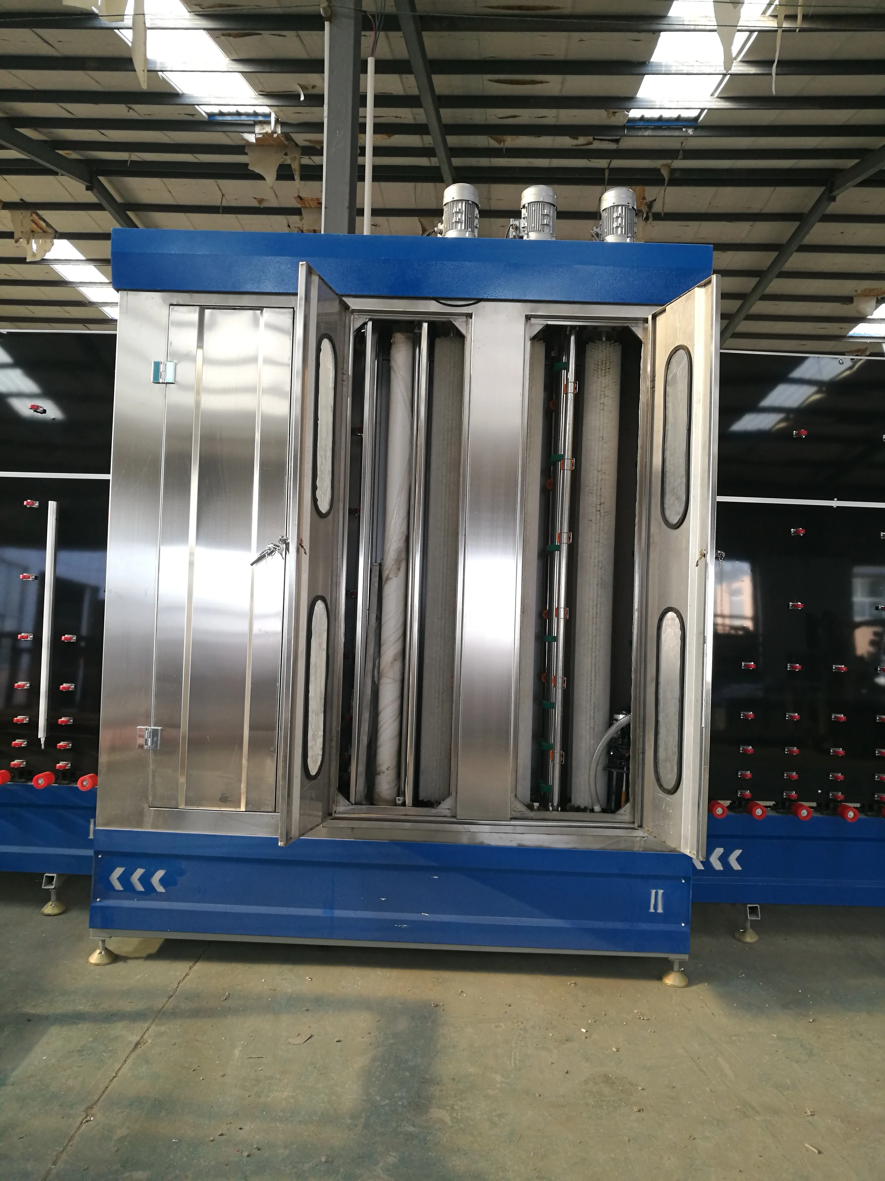 High Standard Vertical Glass Washing Machine Automatical CNC Glass OEM  Power Intelligent Cleaning Easy Control